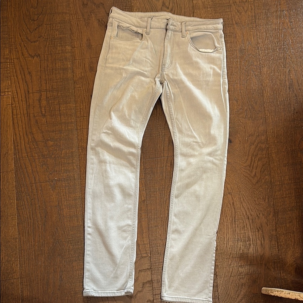 Gray Slim Fit Jeans with Smooth Finish